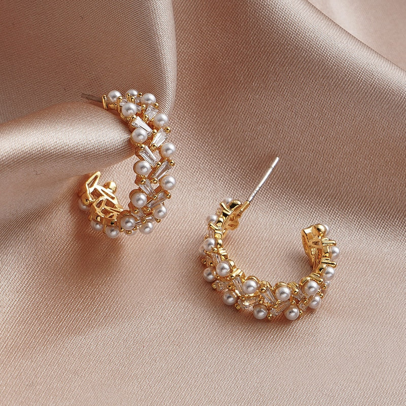 SARAH Pearl Cuff Earrings