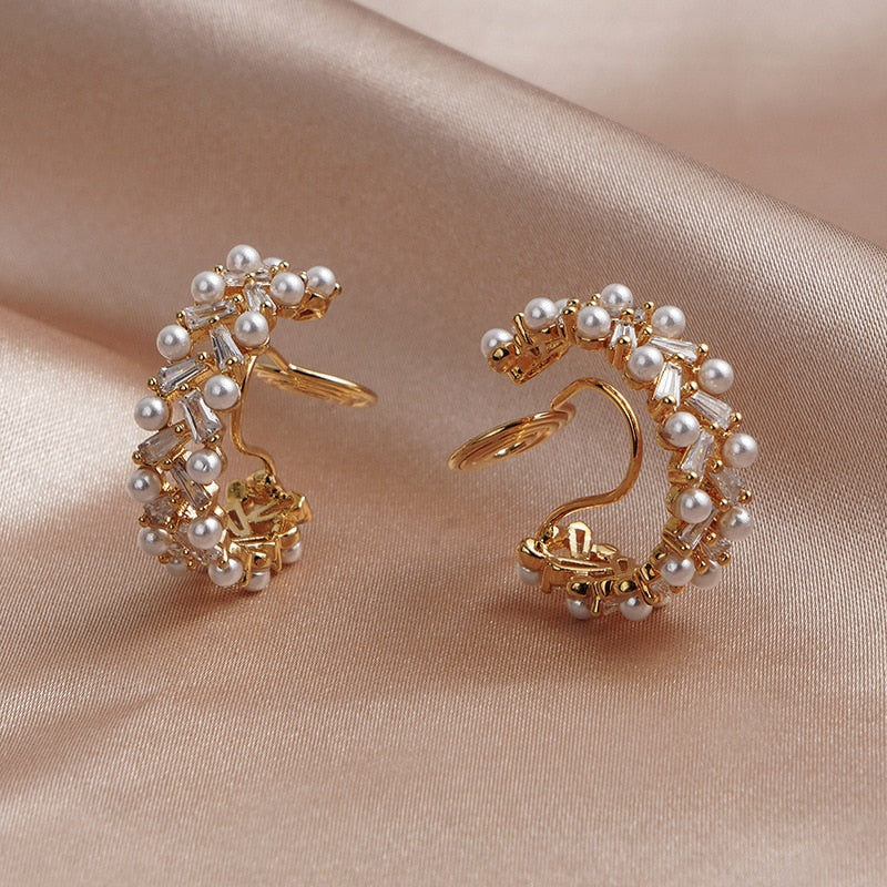 SARAH Pearl Cuff Earrings