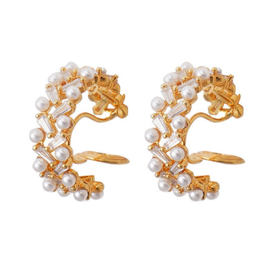 SARAH Pearl Cuff Earrings