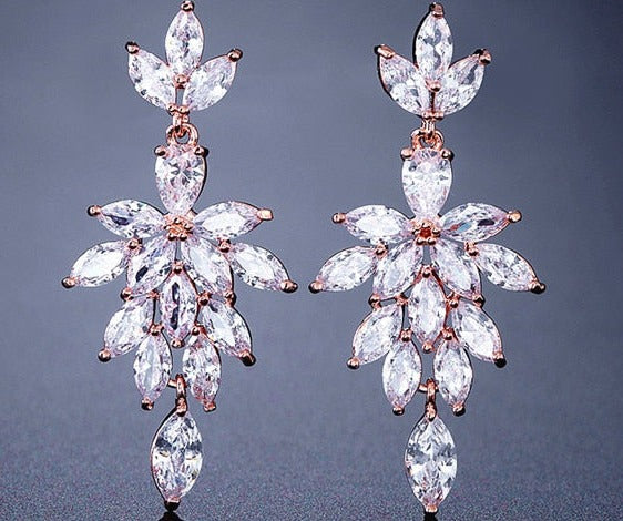 ELIOT Crystal Leaf Dangles