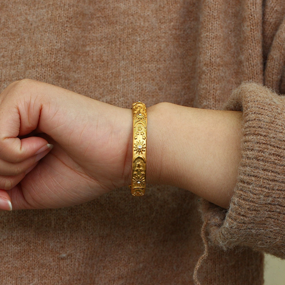 SUN MOON STAR Cuff Bracelet