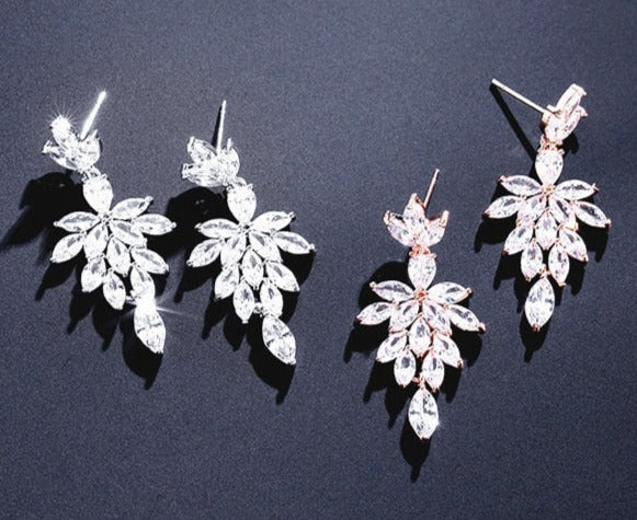 ELIOT Crystal Leaf Dangles