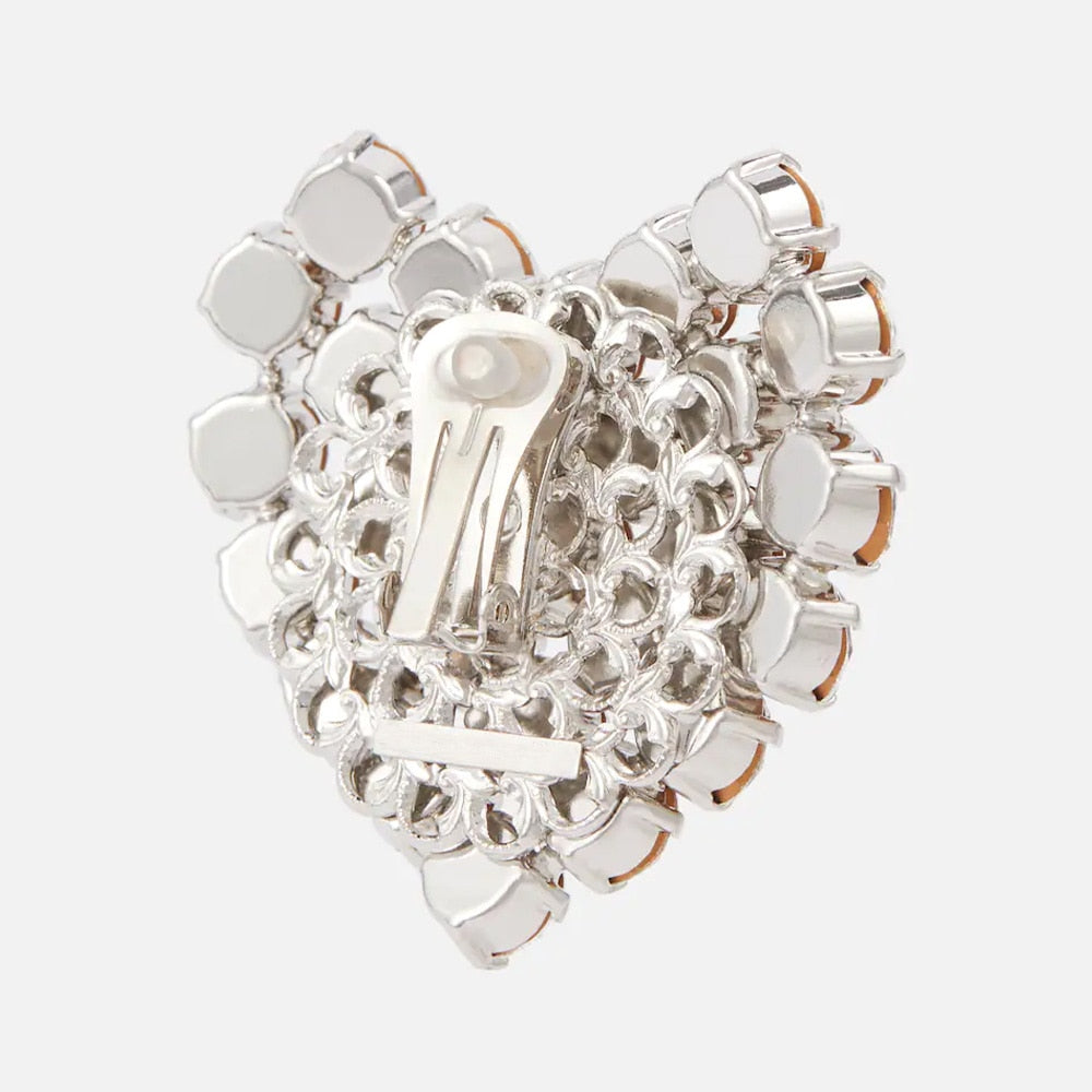 RHINESTONE HEART Clips