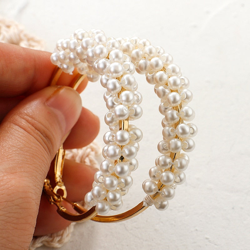 HALEY Pearl Cluster Hoops